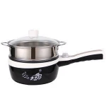 Mini 20cm electric multi cooker non stick frying pan electric skillet rice cooker with stainless steel steamer