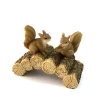 Miniature woodlook bridge wit squirrel