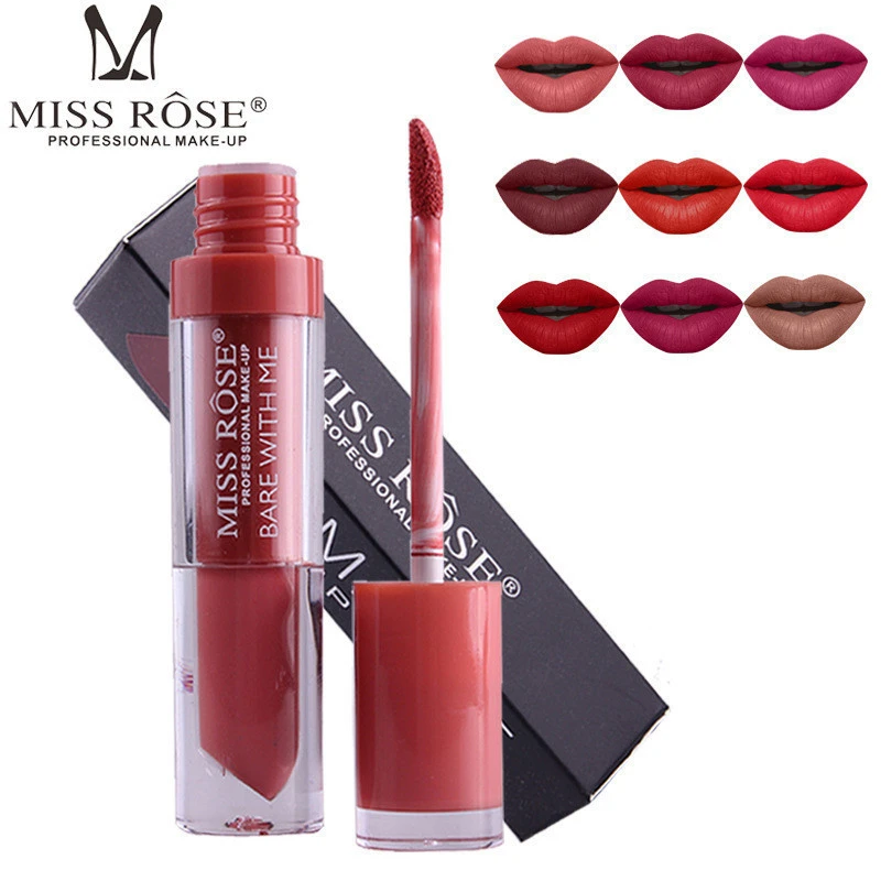 Buy Miss Rose Berry Me Matte Velvet Lipgloss Pigment Colors Nude Lipglosses  Brown Lipstick 24 Colors Dropshipping from Shenzhen Gomore E-Commerce Co.,  Ltd., China