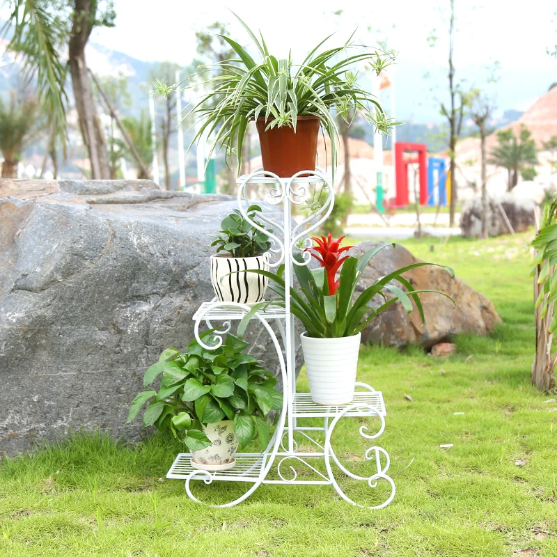 Modern Design Floor-Standing Wrought Iron Multiple Plant Stand Flower Pot Thailand