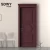 Import modern design flush doors single swing mahogany solid interior wood door from China