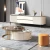 Import Modern Design Glass Marble Coffee Table With Lockers Golden Metal Stainless Steel Living Room Furniture Two-Piece Round Table from China