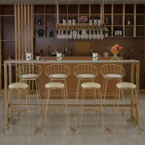 Modern Design Indoor Furniture Restaurant Chairs Metal Bar Stool