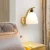 Import Modern European Indoor Brass Polish Sconces Glass Shade E27 Lamp Wall Lighting from China