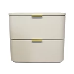Modern Luxury Hotel Small Furniture Wood Side Bedside Table Bedroom 2 Drawer Furniture Leather Nightstand Home Furniture