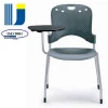 Modern plastic stackable school chair w/ folding writing pad 33T-P8