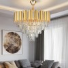 Modern residential crystal chandeliers lighting  hotel clear Crystal led Lamparas golden Luxury  Led crystal pendant lights