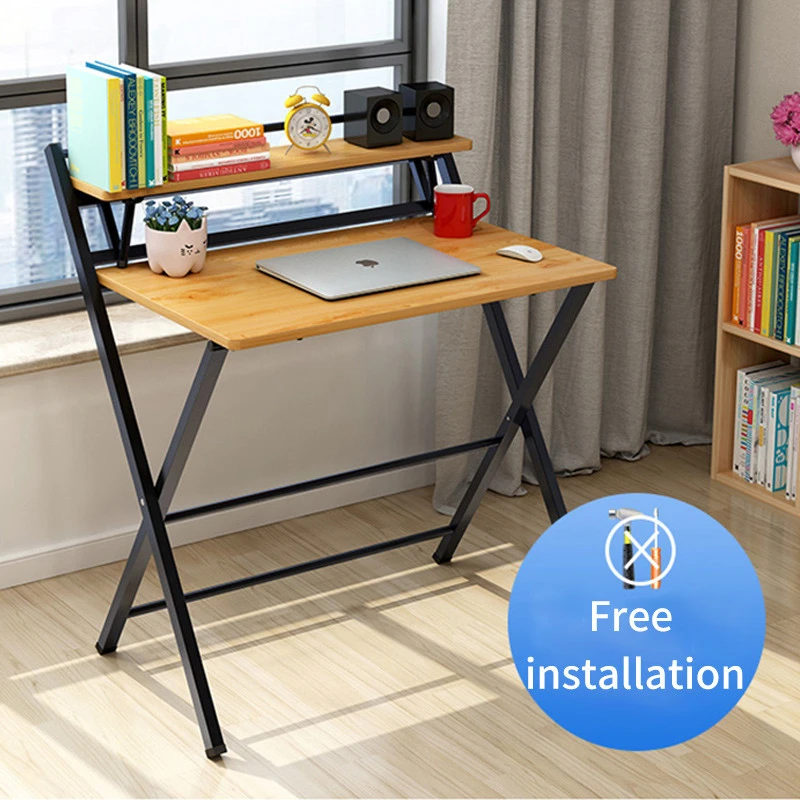 Modern simple folding computer desk free installation home desk desktop computer table