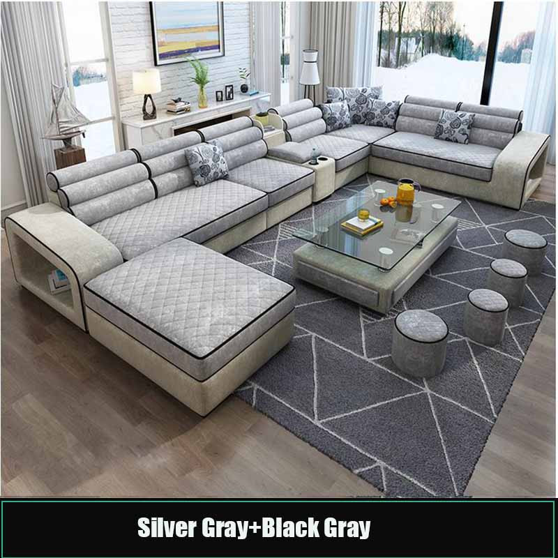 Buy Modern Style New Design Living Room Fabric U Shope Sofa Wholesale ...