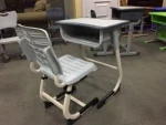 modern style reliable safe classroom furniture one-seat school  desk and chair set