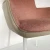 Import Modern Upholstered Dining Chair Solid Back With Armrest Metal Legs White Powder Coating from China