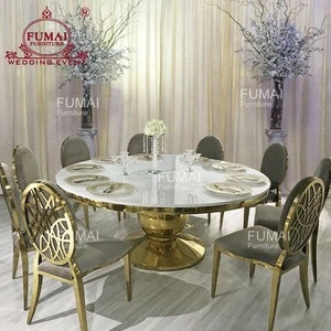 Modern wedding round luxury dining room table and chair sets