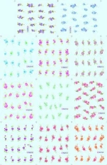 Most popular cheap water transfer printing BLE nail sticker for sale 2015