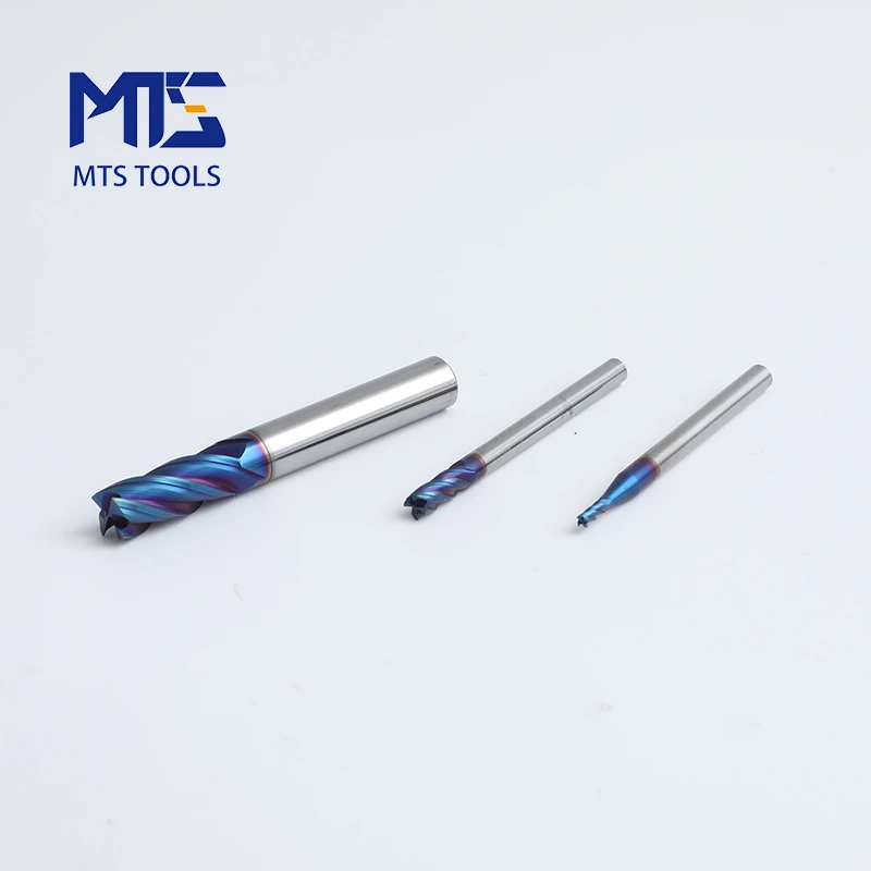 MTS HRC65 Carbide 4 Flutes Standard Length End Mills for Mold and product processing