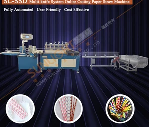 Multi-knife System Online Cutting Paper Straw Machine