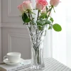 Multi Sizes Crystal Clear Tall Glass Vase Decorative Flower Vase