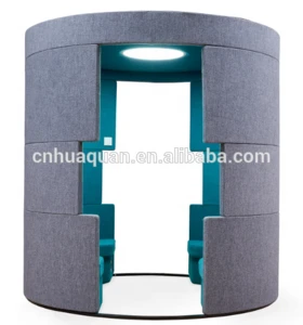 Multifunctional chair led light usb socket acoustic office meeting booth in office sofa