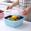 Multifunctional household  square Picnic drain Basket Kitchen Sink Washbasin amoy Basket with lip