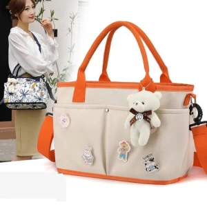 Multifunctional Portable Leather Fashion Tote Nappy Bags Mummy Travel Bag Diaper