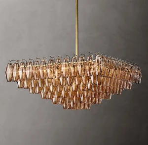 Murano glass chandeliers Handcrafted blown glass shades chandelier