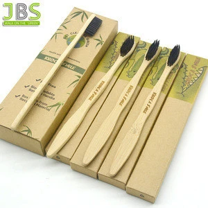 Natural Bamboo Toothbrush 4 Pack For Travel And Guest Toothbrush