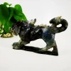 Natural Polished Labradorite Wolf Carved Stone Crystal Wolf For Souvenir Gift
