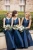 Import Navy Blue Bridesmaid Dresses Long Satin A-Line Formal Dress Wedding Guest Gowns 2019 New Maid of Honor Gown from China