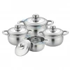 New arrival brand new hot pot 4pcs stainless steel casserole cookware set  with Tubular handle