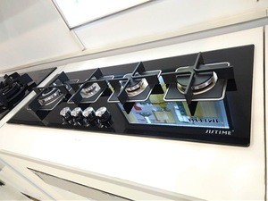 New Arrival kichen appliance 960mm tempered glass big burner gas stove