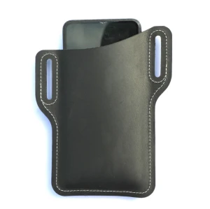 New Cellphone Bum Bags Belt Loop Holster Case Outdoor Edc Genuine Leather Purse Phone Wallet Belt Clip Sheath Belt Bag Waist Bag