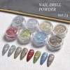 New colorful nail diamond powder drilling nail art powder shiny nail acrylic powder