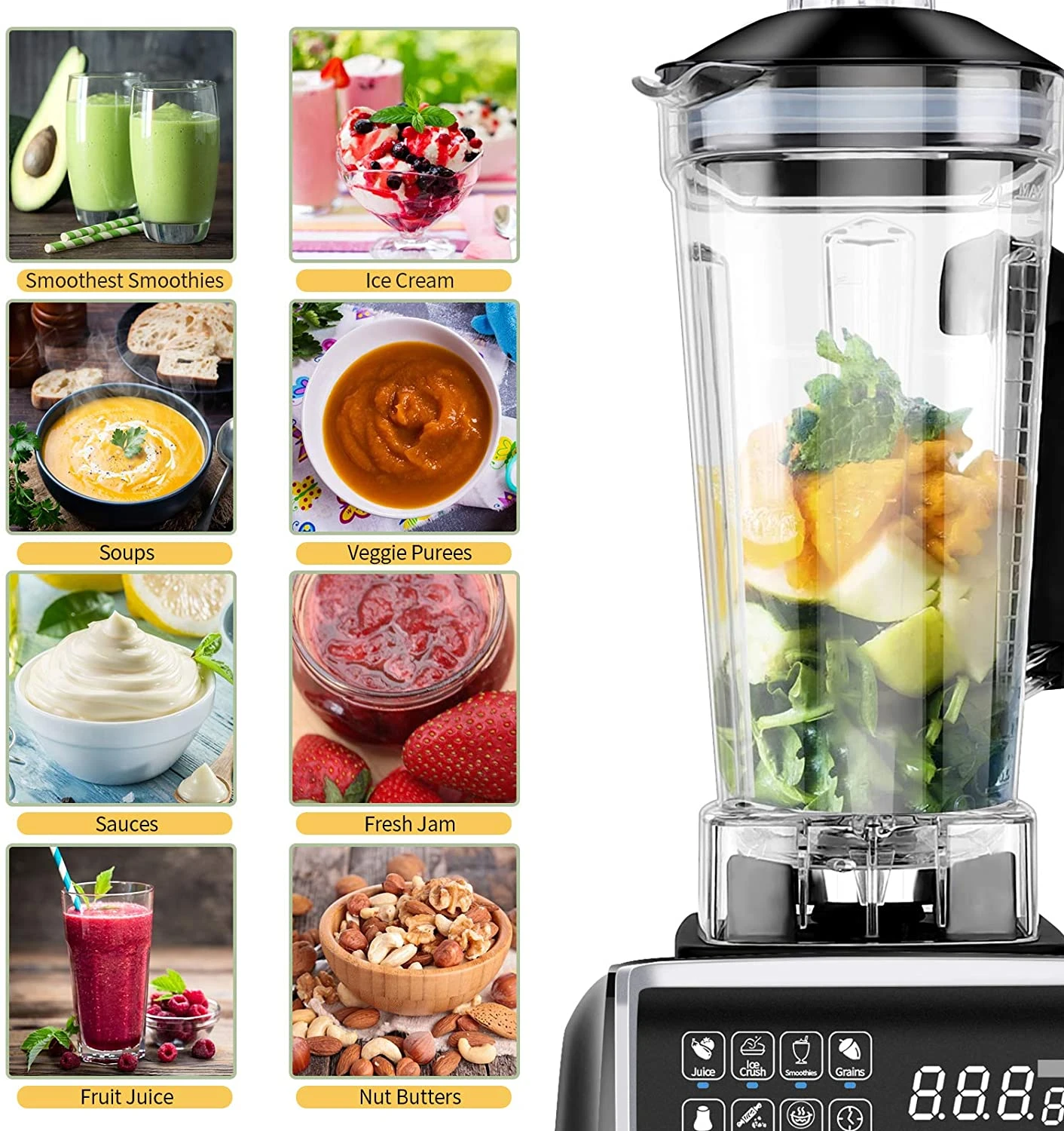 NEW Design Beauty blender juicer grinder Commercial Food Mixing Heavy Duty Fully Automatic Blender