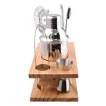 New Design Cocktail Shaker High Quality Shinny Stainless Steel Boston Cocktail Shaker  Bar Accessory set