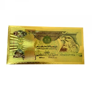 New design eagle pattern gold foil envelop packaged gold foil plated banknote craft custom