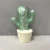 Import New design fabric item mini artificial bonsai pot decor green home accessories interior decoration cactus with sequin from China