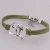 Import New fashion alloy double heart design simple leather bracelet for ladies China wholesale price from China