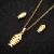 Import New Fashion Bridal Gold Stainless Steel Wing Horse Fish Bone  Flower Pendant Necklace Earrings Jewelry Set For Women from China