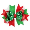 New Fashion Handmade Christmas Jojo Bows Set Christmas Hair Clip Bow Hairpin Christmas Barrettes For Kids