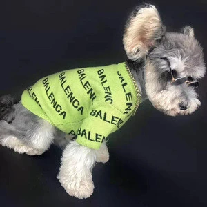 New Fashion Spring Pet Clothes Cool Style Acrylic Jacquard Green Pet Dog Sweater