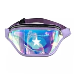 New Fashion Waterproof Designer Custom Crossbody Laser PVC Transparent Holographic Women Fanny Pack Waist Bag For Lady Girl