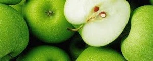 New fresh green fuji apples