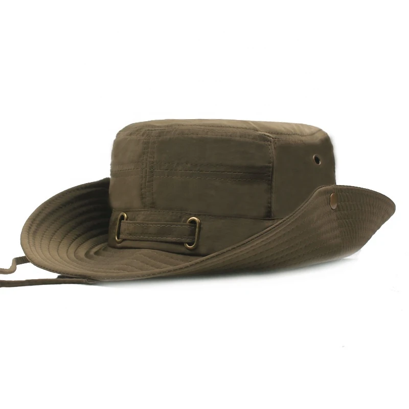 New Style Sun Hats Adjustable Outdoor Hiking Wide Brim Bucket Hat With String