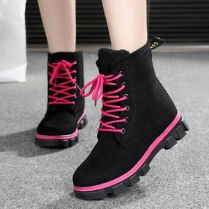 New style winter womens Martin boots flat bottomed cotton boots pretty women shoes boots
