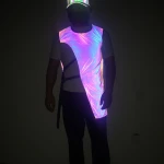 new trendy design high visibility iridescent reflective stage performance character wear hip hop dance costume clothes for men