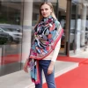 new yarn-dyed design infinity women summer twill cotton scarf shawls