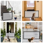 newest Indoor Outdoor Pet Magic Gate Dog cat FenceS Gate Guard Car Net Pocket  Barrier Seat Net Safety Enclosure Dog Ingenious