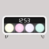 Newest QI wireless charger charging Four-color LED wake-up lights LED Time display table digital alarm clock