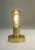 Import Newish dia8.7*23CM portable gold color base metal table lamp with glass edison  ST64  bulb from China