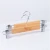 Import Nice quality   Non-slip steel grip clips Wooden  Hangers with Cushioned clamps for hanging pants skirt from China
