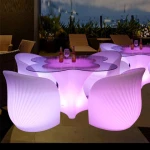nightclub vip led bar furniture mobile salon sofa led cocktail table modern hookah table led lumineuse party led chair couch set